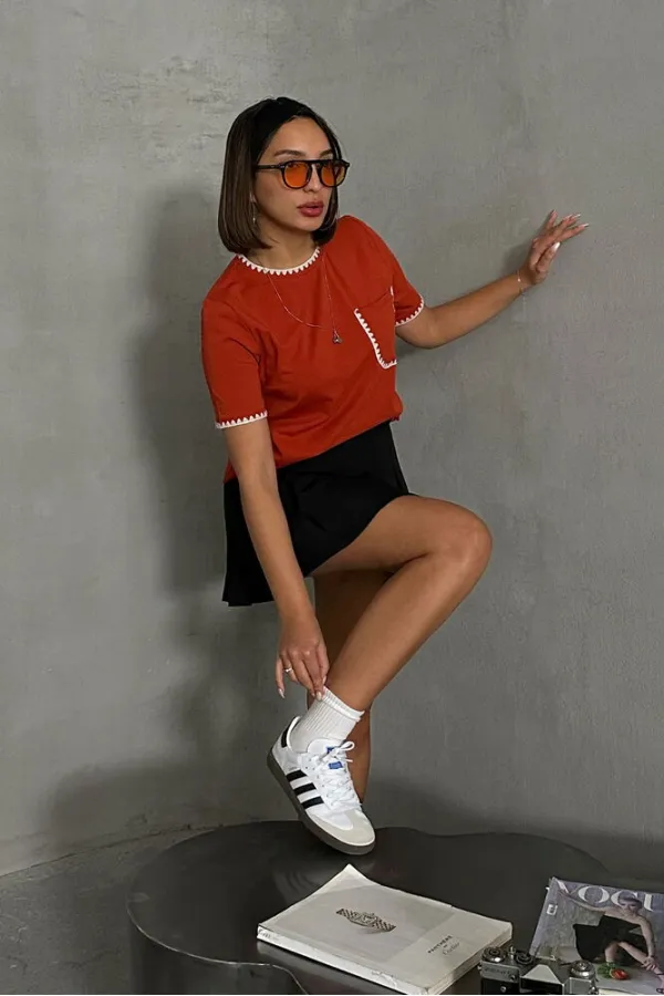 T-shirt Topshow Tile Shepherd Stitched en gros