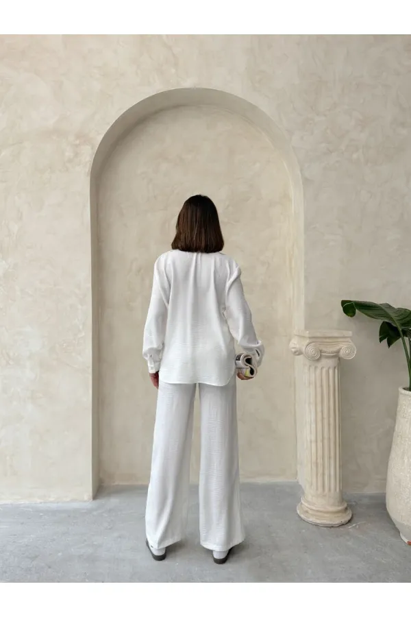 Topshow Krem Keten Toptan Pantolon