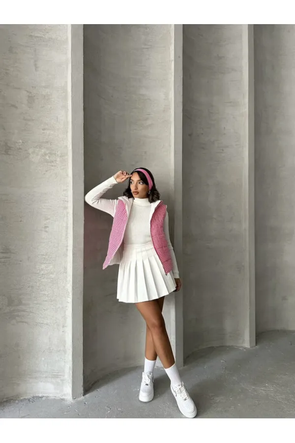 Pitikale Pattern Fiber Inflatable Wholesale Vest - Fuchsia | TOPSHOW | F1740