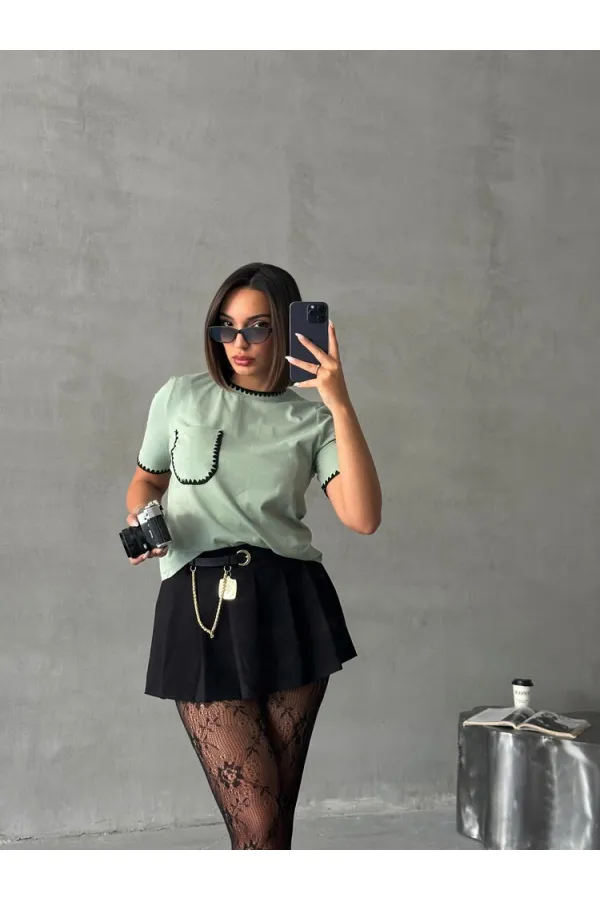 T-shirt cousu Topshow Çağla Çoban en gros