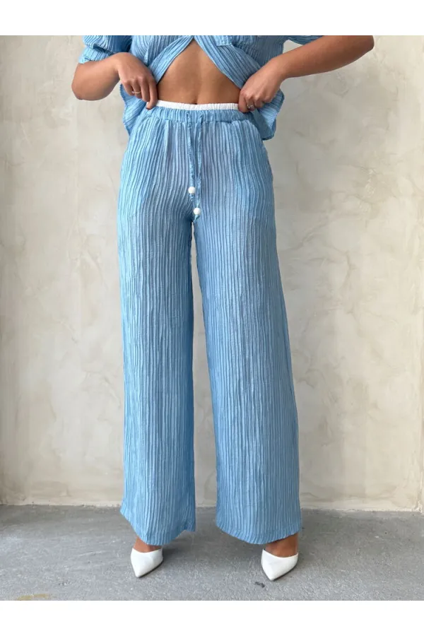 Pilise Toptan Pantolon - Mavi | Topshow