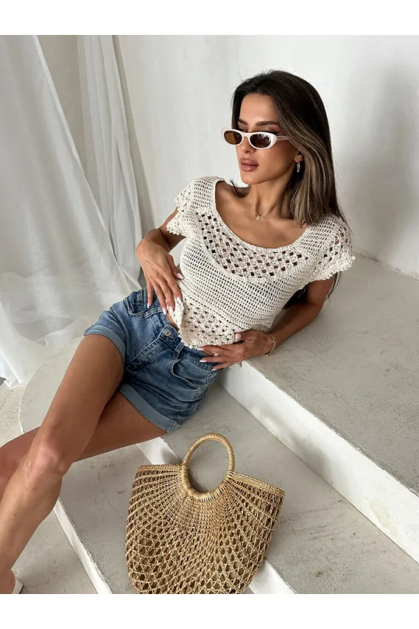 Topshow Raw Lace Wholesale Blouse