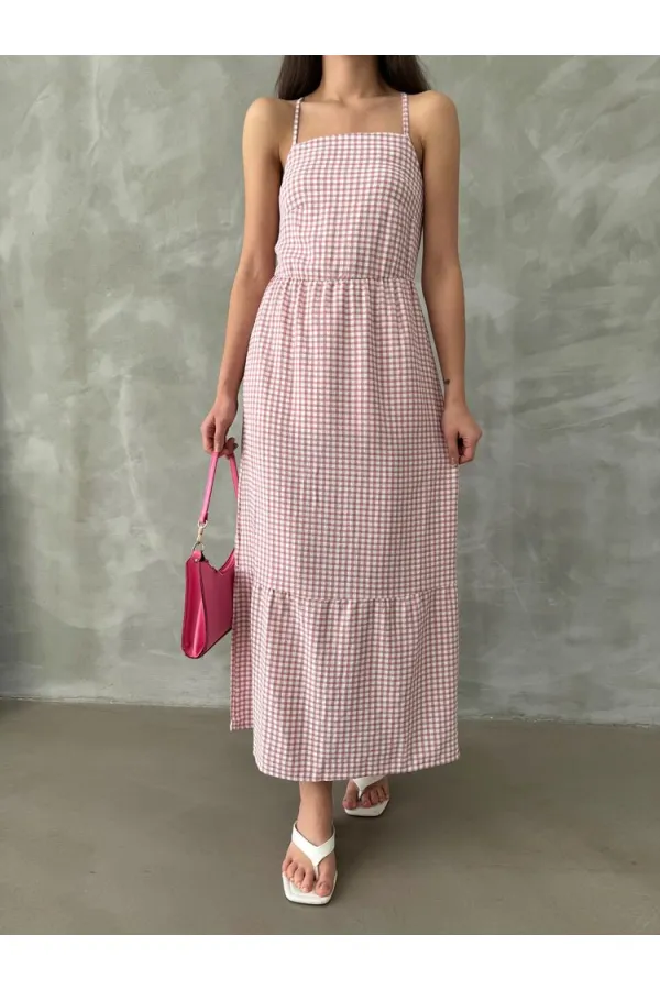 Topshow Powder Strap Ankle Length Wholesale Dress