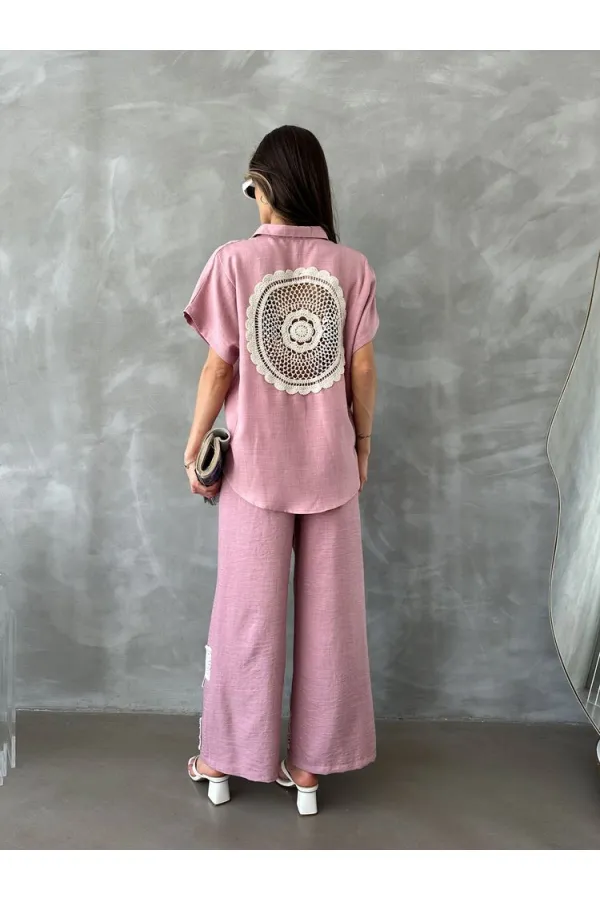 Chemise Topshow Powder Back Lace Detail en gros