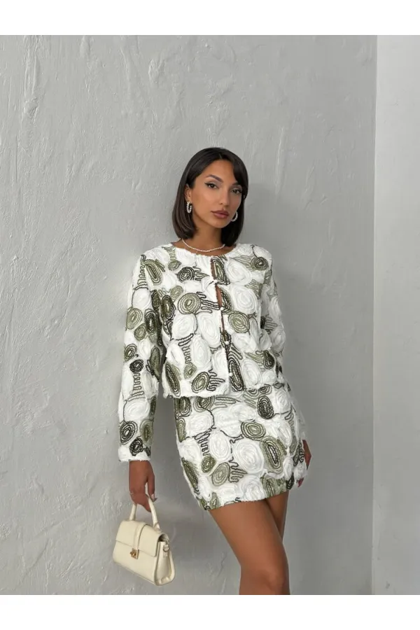 Chemise brodée Topshow - Bleu Dsn | F1962