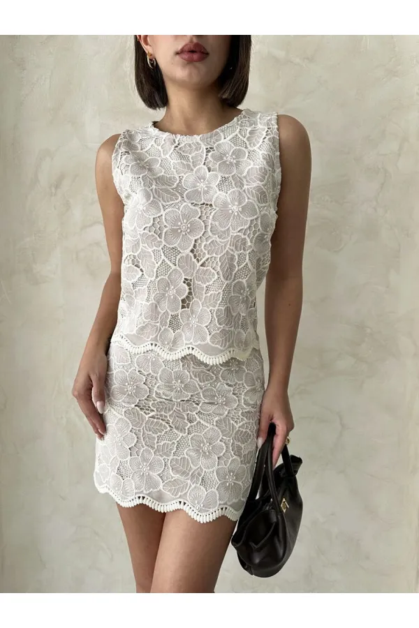 Dantel Etek - Pudra | Topshow