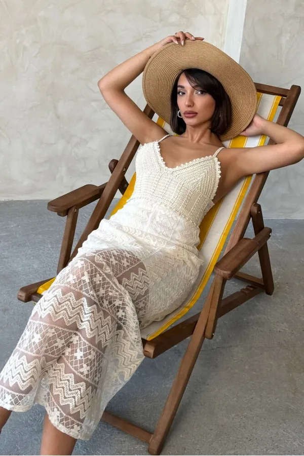 Topshow Taş Dantel Toptan Elbise