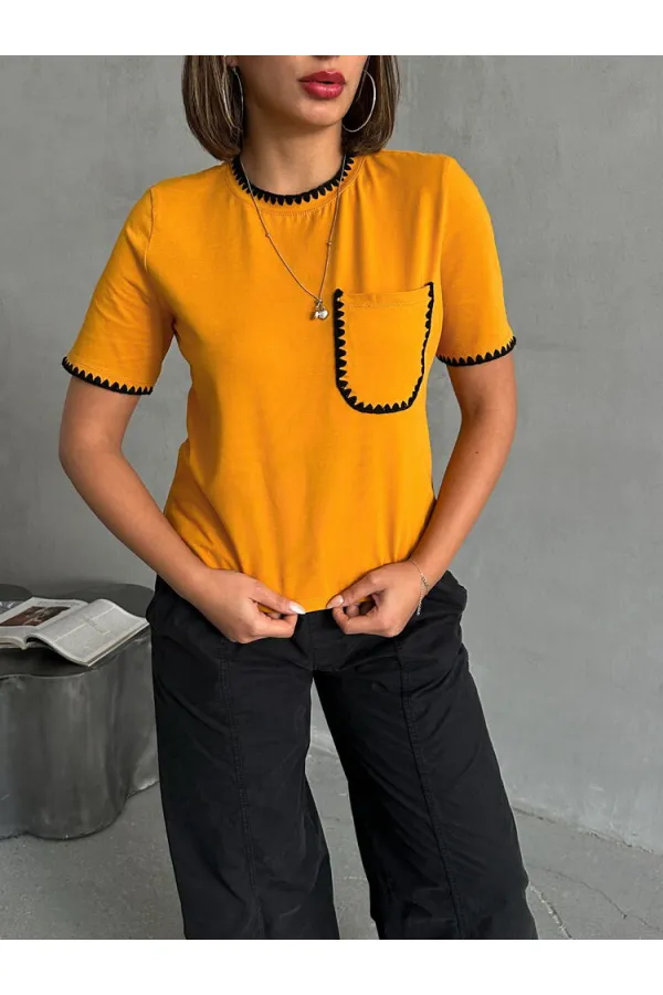 T-shirt Topshow Moutarde Berger Cousu en gros