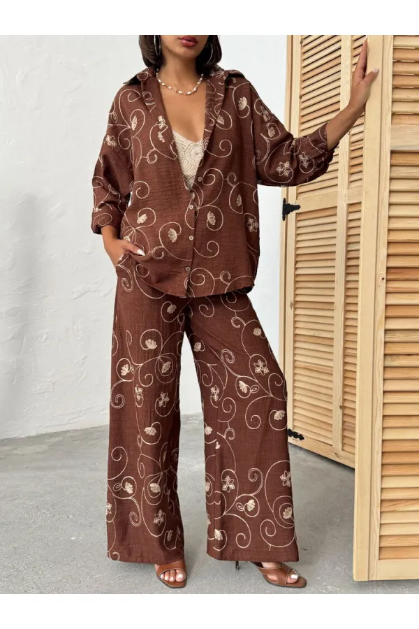 Pantalons brodés en gros - | Topshow | F1900