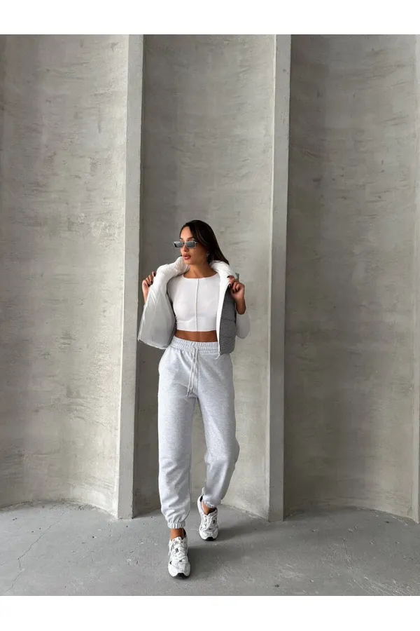 Doudoune sans manches Pitikare en fibre à motif noir (vente en gros) | TOPSHOW | F1741