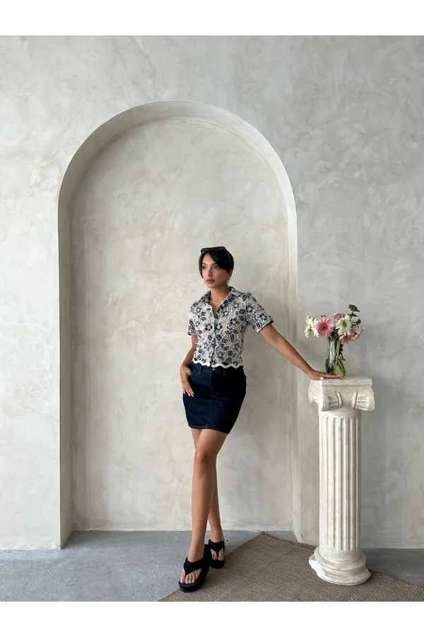 Lace Shirt - Black | Topshow