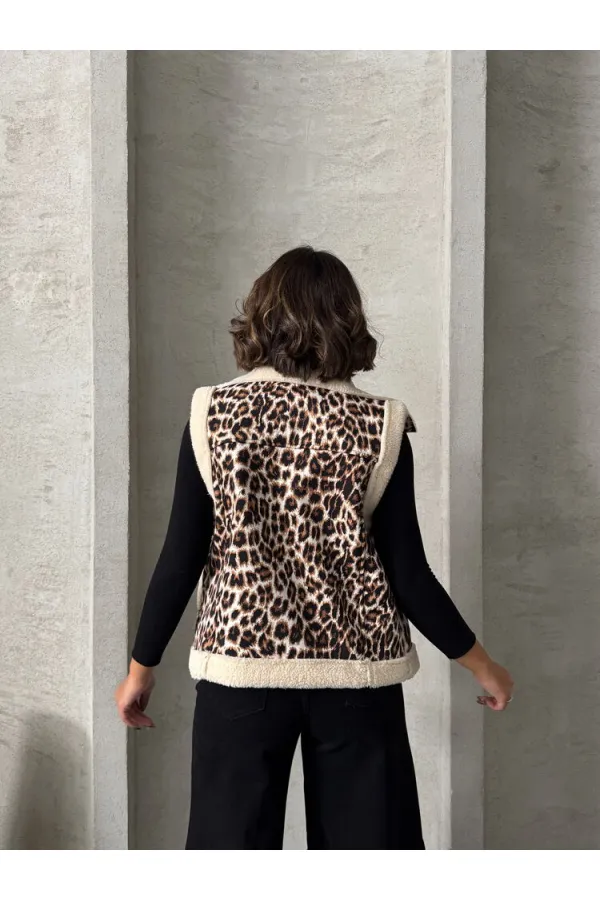 Plush Wholesale Vest - Leopard D1 | TOPSHOW | F1828