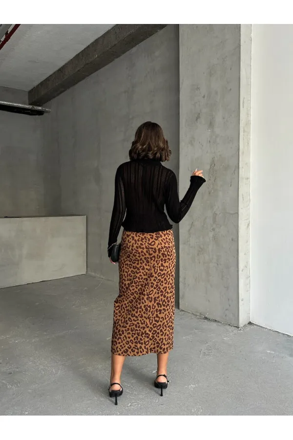 Jupe en gros - Marron camel | TOPSHOW | F1665