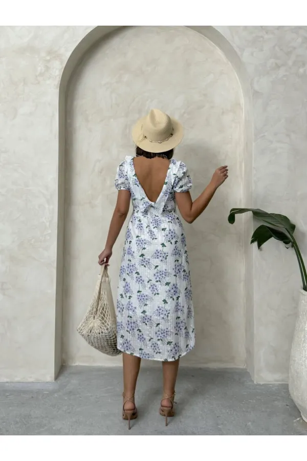 Wholesale Waist-Girted Full Length Dress - Lilac | Topshow