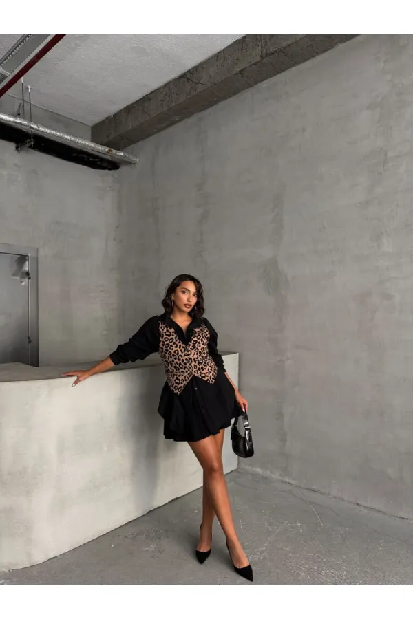 Toptan Yelek - Vizon Siyah | TOPSHOW | F1699