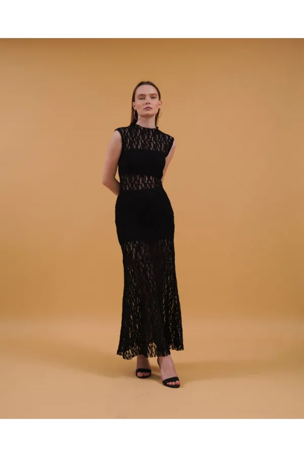 Zero Sleeve Lace Wholesale Blouse - Black | Topshow