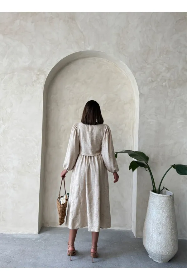 Nakışlı Toptan Etek - Taş | Topshow | F1901