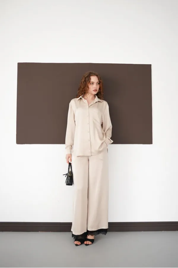 Long-Sleeved Wholesale Shirts - Stone | F2101 - Topshow