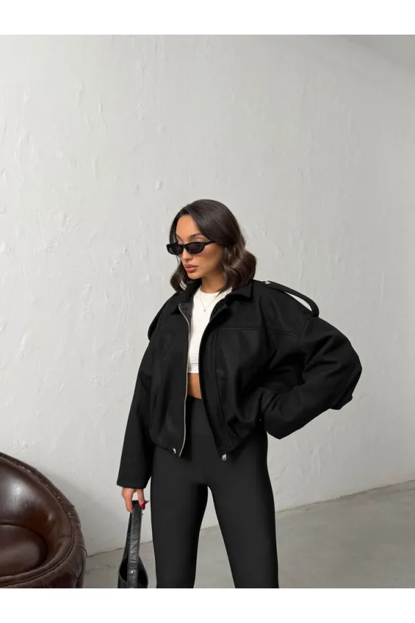 Topshow Cashmere Wholesale Jackets - Black | F2047