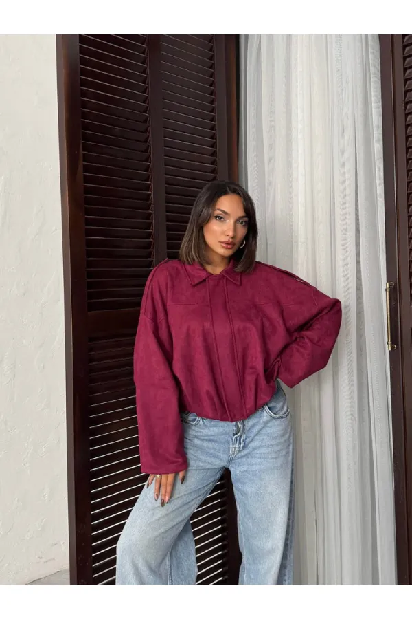 Topshow Scuba Süet Mont - Bordo | F2017