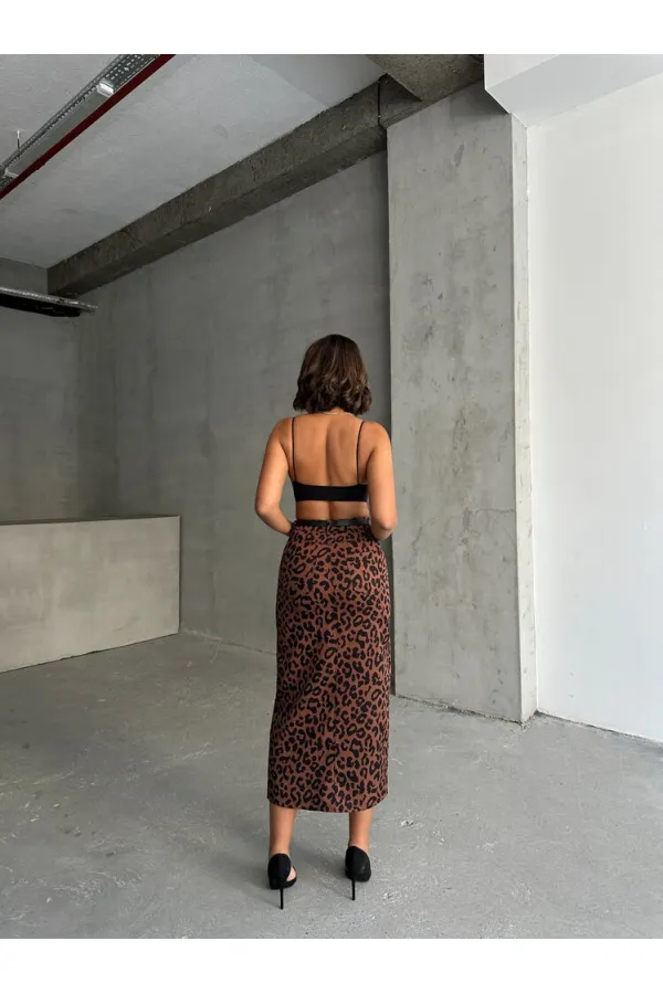 Jupe en gros - Marron et noir | TOPSHOW | F1665