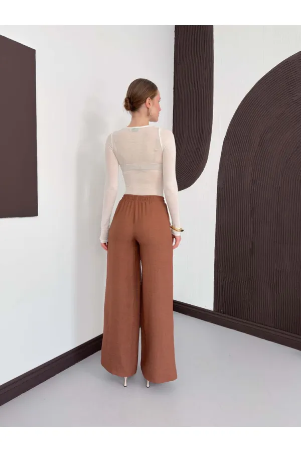 Kahve Toptan Pantolon | d2381 Topshow