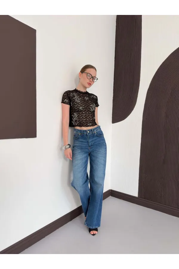 D 3007 GÜPÜR T SHIRT - SİYAH