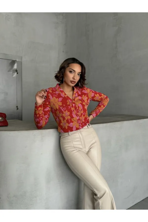 Wholesale Shirt - Red | TOPSHOW | F1289