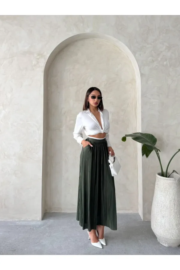 Uzun Etek Haki | Topshow | F1913