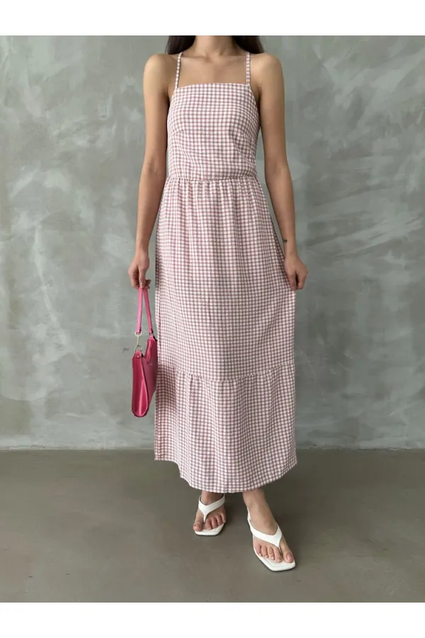 Topshow Powder Strap Ankle Length Wholesale Dress