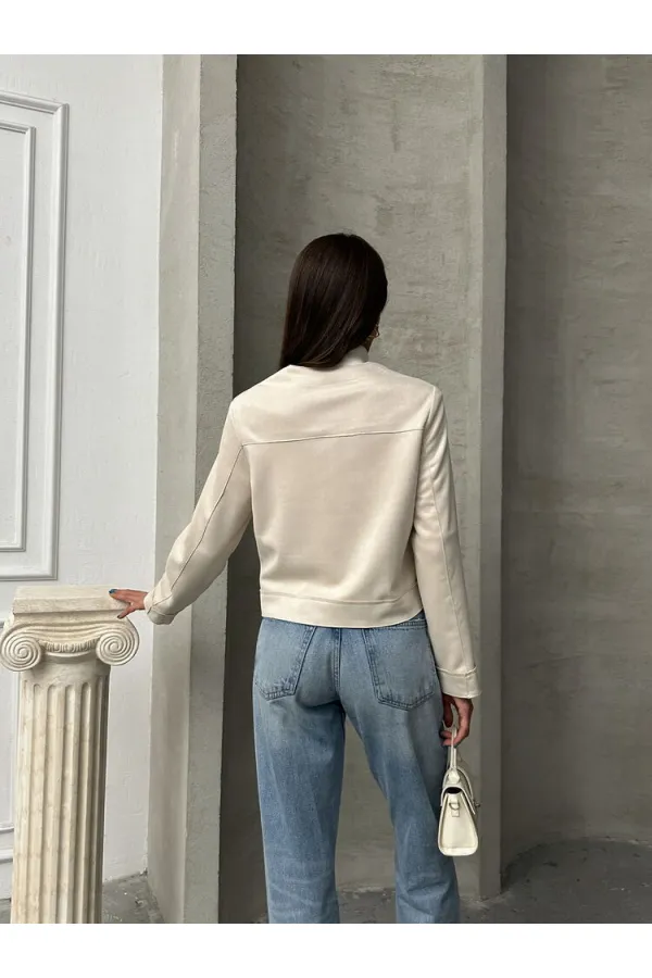 Veste en daim à poches en gros - Pierre | TOPSHOW | F1800