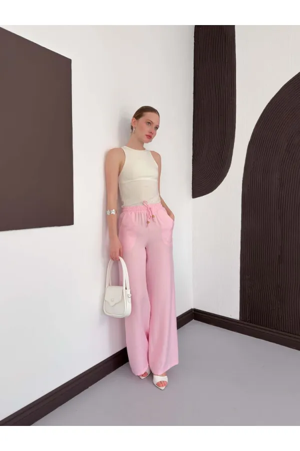 Pantolon - Pembe | D2381 Topshow