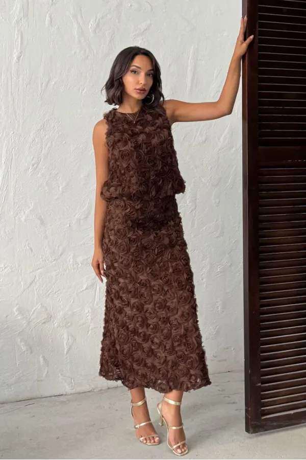 Topshow - Toptan Volanlı Desenli Bluz | F