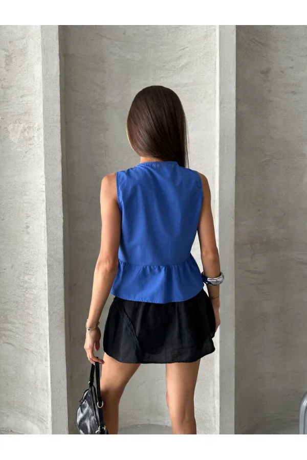 Topshow Saks Front Tie Wholesale Blouse