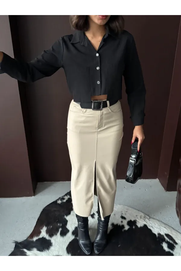 Jupes en cuir pierre Topshow en gros