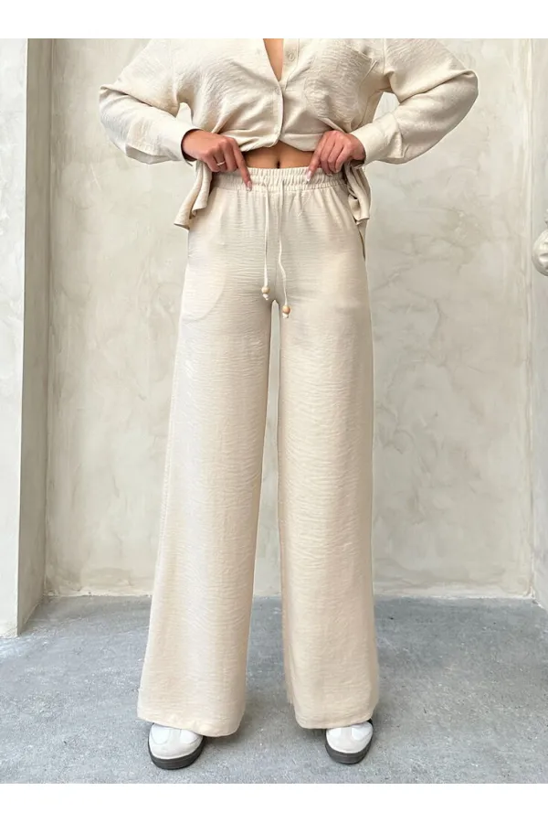 Pantalons en lin Topshow Stone en gros