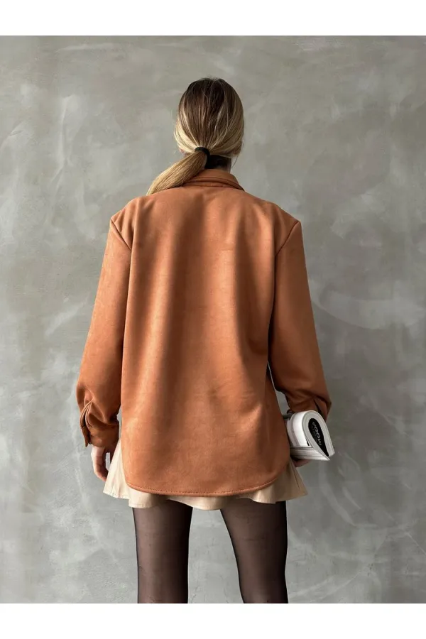 Cebi Tasli Toptan Gömlek - Taba | TOPSHOW | F1617