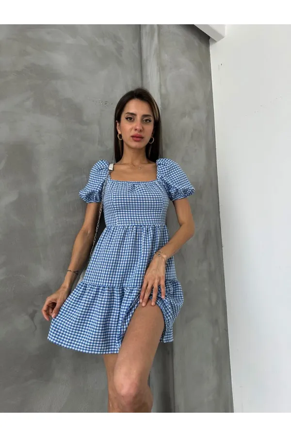 Topshow Blue Pitikare Wholesale Dress