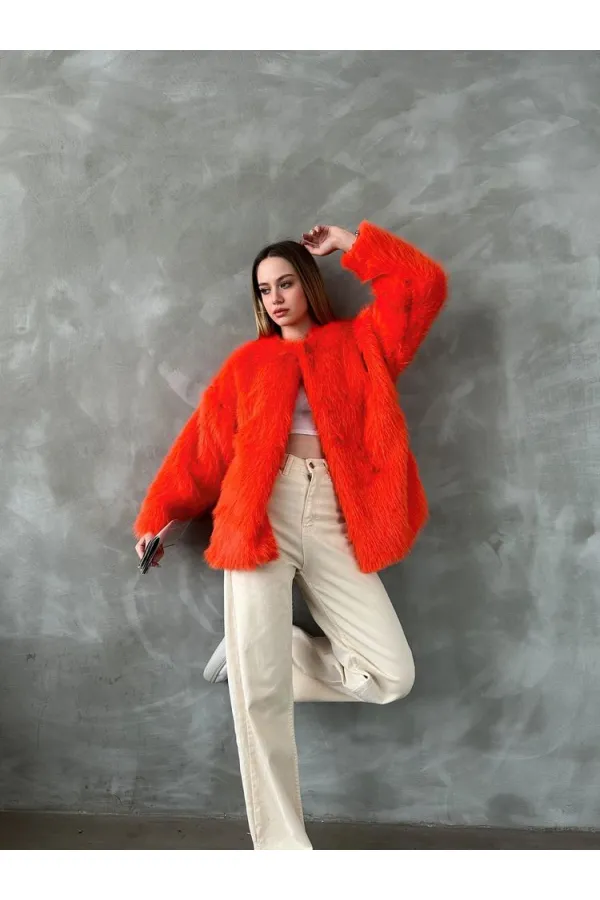 Peluş Toptan Kaban - Oranj | TOPSHOW | F1608