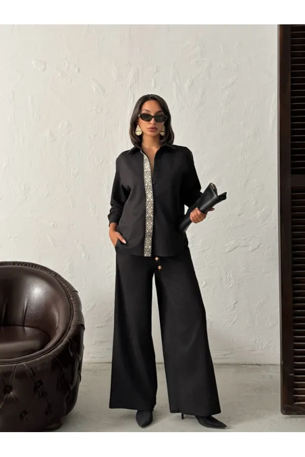 Topshow Wholesale Chemisier élégant à volants – Modèle moderne et élégant – Marron | F1972