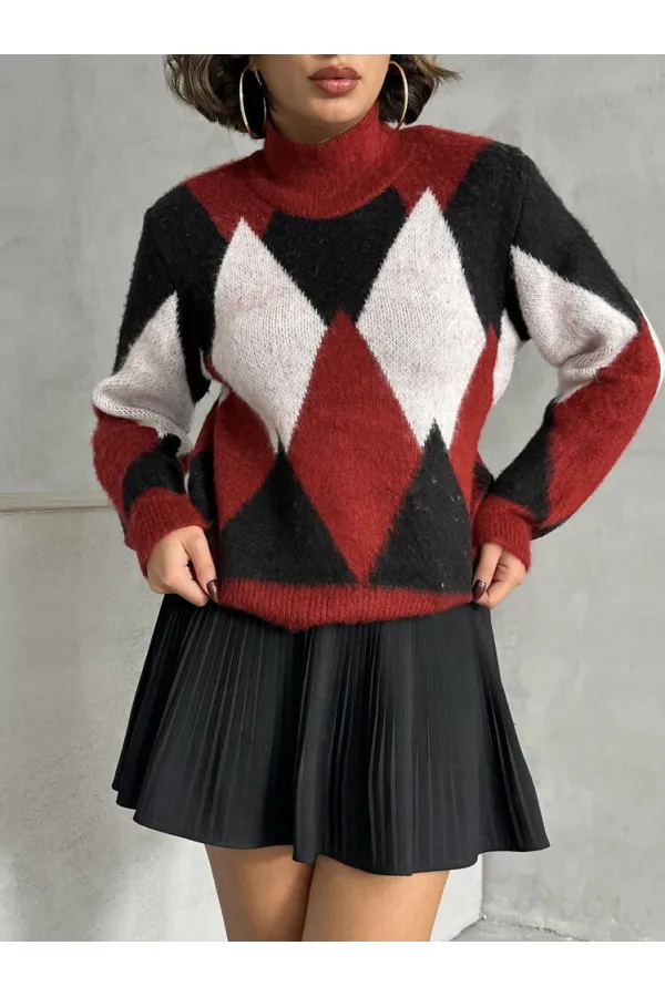 K- Triko Toptan Kazak - Bordo | TOPSHOW | K-172