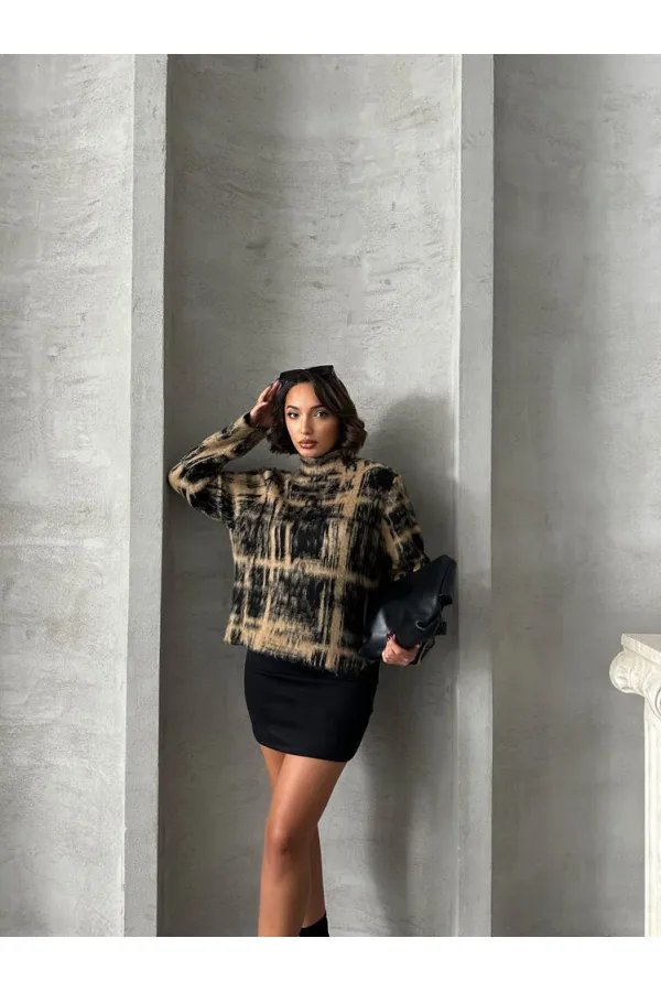 Wholesale Skirt with Pockets - Tan | TOPSHOW | F1572