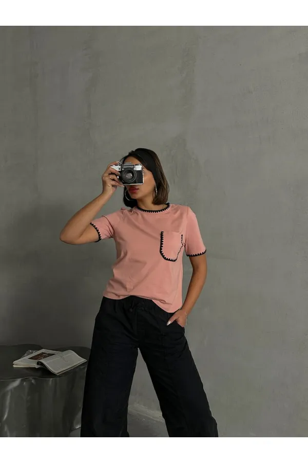 T-shirt Topshow Powder Shepherd cousu en gros