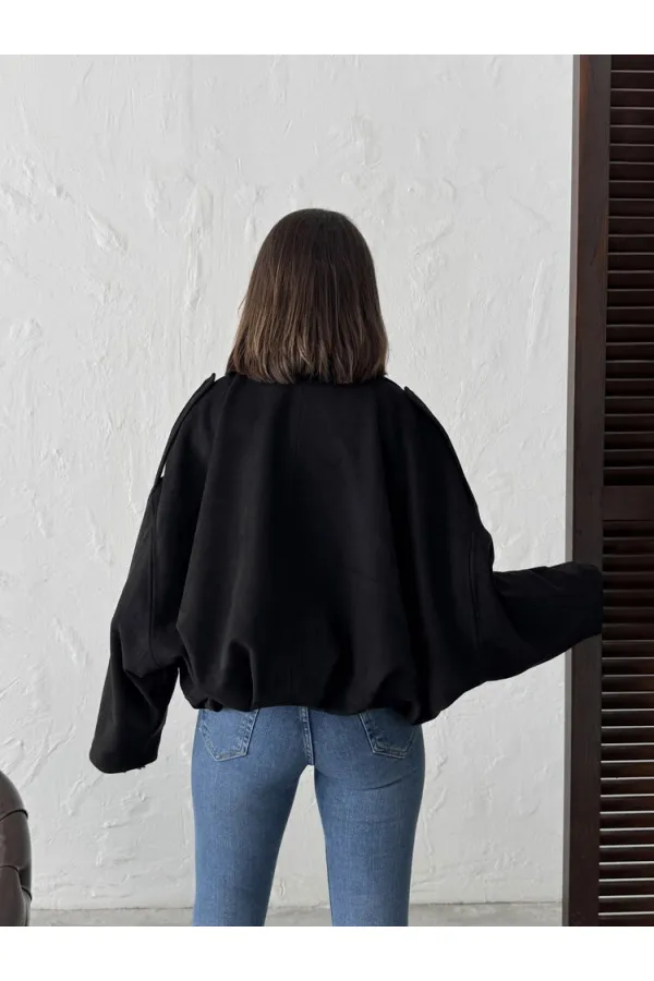 Veste en daim Topshow Scuba - Noire | Automne/Hiver 2017