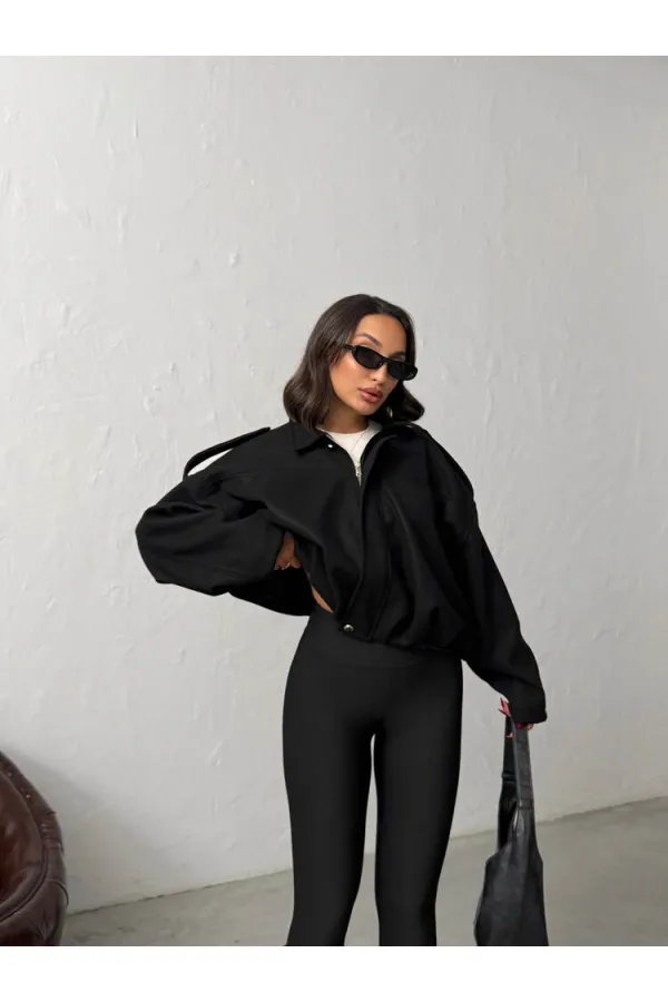 Topshow Cashmere Wholesale Jackets - Black | F2047