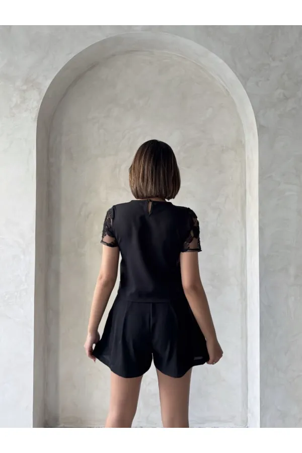 Beaded Wholesale Blouse - Black | Topshow