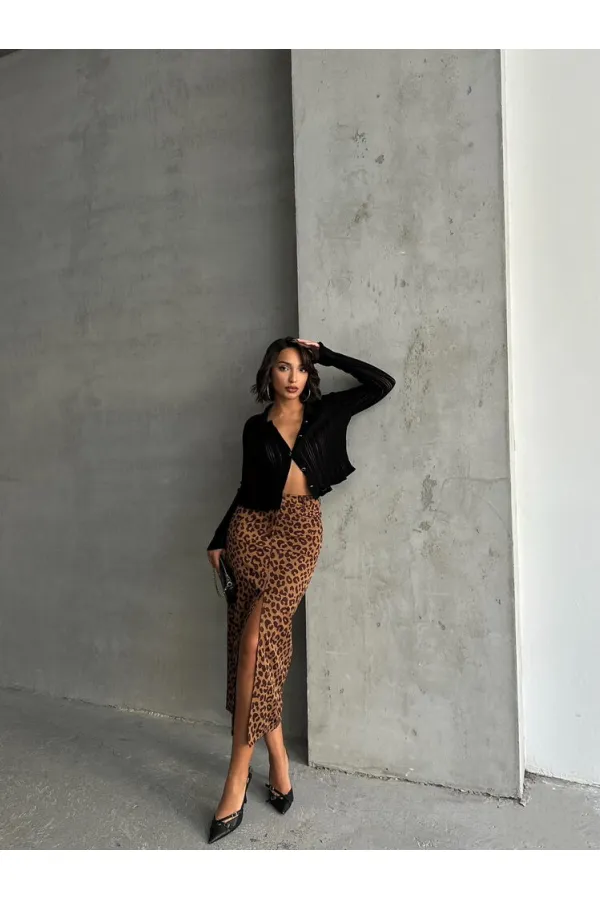 Jupe en gros - Marron camel | TOPSHOW | F1665