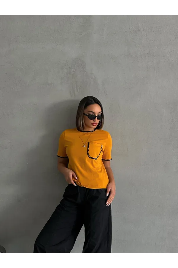 T-shirt Topshow Moutarde Berger Cousu en gros