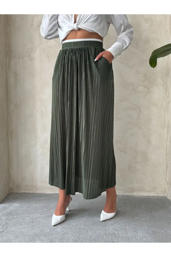 Uzun Etek Haki | Topshow | F1913