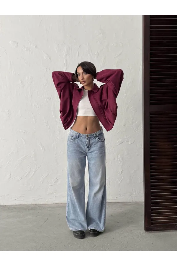 Topshow Scuba Süet Mont - Bordo | F2017